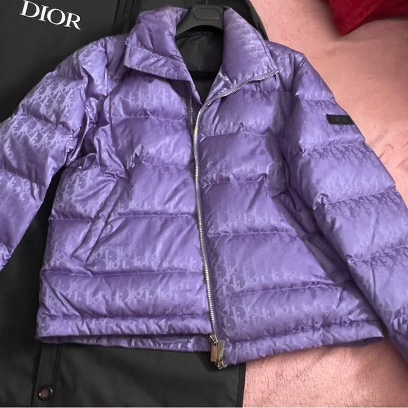 Dior Oblique Purple Puffer Jacket - Picture 2 of 10